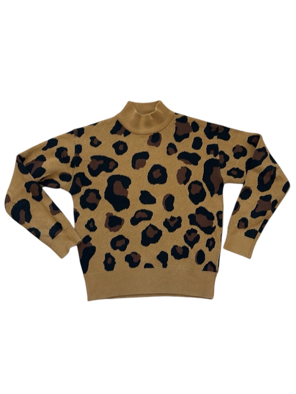 Who What Wear Tan Leopard Print Sweater size